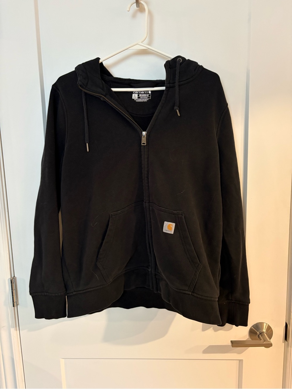 Carhartt Black Full-Zip Hooded Sweatshirt